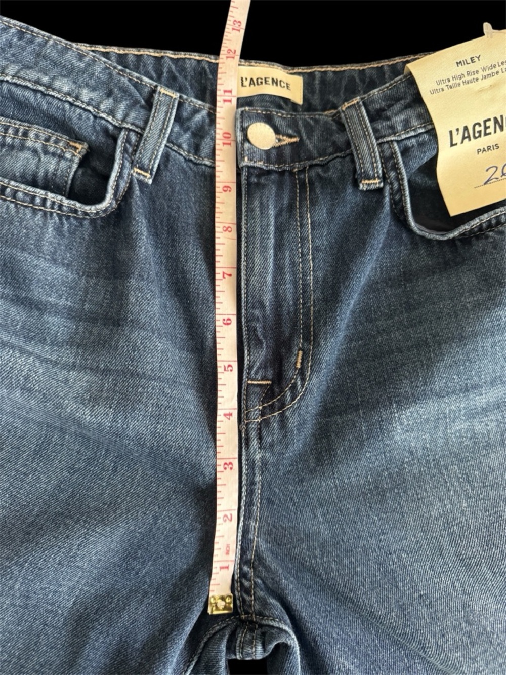 NWT 🌸 L'AGENCE Ultra-High Rise Wide-Leg Denim Jeans - Picture 6 of 9